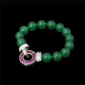 wholesale Gold-plated 925 Silver Bracelet with High Carbon Diamonds, Inspired by Barbara Hutton's High Jewelry, Muzo Green Natural Agate Beads for Women-0-0