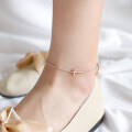 wholesale S925 Sterling Silver HJL234 Korean-style Fashion Versatile Plain Cross Pendant Chain Ankle Bracelet Anklet for Women-0-1