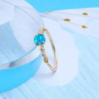 wholesale 925 Sterling Silver Dreamy Blue Opal Ring for Women, Light Luxury and Unique Hand Jewelry for Drop Shipping-Fantasy Blue Man-Made Opal Ring (Hong Kong)  Size 12