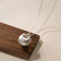 wholesale S925 silver fresh and sweet ins-style niche design cute chubby fortune ingot necklace Y01700-0-3