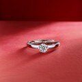 925 Sterling Silver Moissanite Flower Ring, Wholesale-0-2