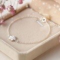 wholesale S925 Silver Snowflake Bracelet for Girls, Fashionable and Romantic with a Frosted Finish, Student-Chic Jewelry, Sweet and Minimalist Accessory-0-2