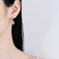 S925 Silver Moissanite Stud Earrings, Classic Square, Fine Craftsmanship-0-2