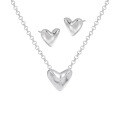 wholesale S925 sterling silver new love earrings for women, minimalist,ins, simple and elegant heart-shaped silver necklace-0-4