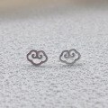 wholesale S925 Silver Maker's Auspicious Cloud Ruyi Small Stud Earrings for Women, Ins National Trend Chinese Style Minimalist Light Luxury Ear Accessories, Ready for Wholesale-0-5