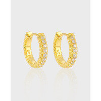 wholesale S925 Sterling Silver Minimalist Ins Small Niche Personality and Temperament Light Luxury High-End Sense Full Diamond Design Ear Clips for Women-Platinum 925 silver