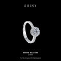 S925 Sterling Silver Genuine Imported Moissanite Engagement Ring, Minimalist-0-5