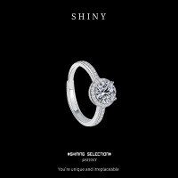 S925 Sterling Silver Genuine Imported Moissanite Engagement Ring, Minimalist-S925 sterling silver + 1 carat moissanite