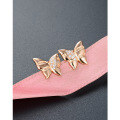 wholesale 925 Sterling Silver Rose Gold Butterfly Ear Studs Women New Design Small and Fresh Unique Style Elegant Earrings Ins Fashion Earrings-0-2