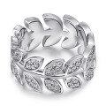 wholesale S925 Sterling Silver Leaf Wrap Ring for Women, Hot-Selling Style in Cross-Border E-Commerce, Factory Dropshipping-0-0
