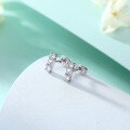 wholesale 925 Sterling Silver Zircon Letter Earrings, Small Batch Design, European and American Fashion Earrings, High-Quality Wholesale-0-1