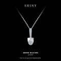 S925 Sterling Silver Vintage Ferris Wheel Mini Shovel Necklace for Women-0-4