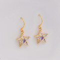 wholesale S925 Sterling Silver Dulli Jewelry Sweet Floral Earrings with Natural Topaz, High-End and Niche Design-0-3