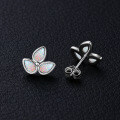S925 Silver White Opal Earrings, Arched Design, Wholesale, Cross-border Live Sales-0-15