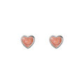wholesale S925 Sterling Silver Lovely Heart Earrings Korean Style Fashion Cute Sweet Gradient Pink Girly Earrings G5595-0-4