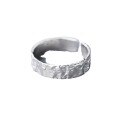wholesale S925 silver ring for women with irregular concave-convex surface and gold-silver foil pattern, open-ended jewelry J5813-0-4