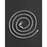 wholesale 925 Sterling Silver Men's Dragon Bone Chain Hip Hop Trendy Men's Chopin Chain Retro Versatile High-End Sense Collarbone Chain-3.0mm keel necklace 55cm approx. 16.2g  925 silver
