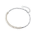 wholesale S925 Silver Nalan Bracelet, A Few Liang of Broken Silver, Money Series, Pearl, French Retro, Niche Accessory S5455-0-4