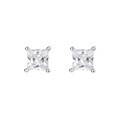 wholesale S925 Sterling Silver Fashion Princess Cut Zircon Stud Earrings For Women, Exquisite And Versatile Four-prong Square Sugar Earrings, Light Luxury High-end Feel-0-7