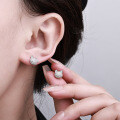 S925 Sterling Silver Minimalist Bear Earrings Wholesale-0-2