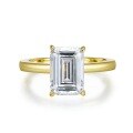 wholesale S925 Silver New High Carbon Diamond Emerald Cut 7*10 Rectangle-0-5