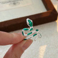 wholesale S925 Sterling Silver Drop Snake Series Ring for Women, Minimalist Ins Vintage Design-0-5