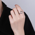 wholesale S925 Sterling Silver Retro Vintage Harajuku Screw Rotating Thin Stackable Index Finger Adjustable Ring-0-3