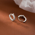 wholesale S925 Silver Minimalist Geometric Square Double-Layer Hollow Unisex Fashion Trendy Ear Clasp M00842-0-2