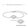 Sterling Silver Bracelet with Round Emerald-Like Gemstone, Vintage Style Clearance with Free Shipping-0-9