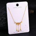 S925 Sterling Silver K Gold Pendant Necklace with Gourd and Plain Pi-0-30