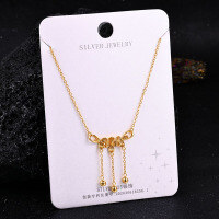 S925 Sterling Silver K Gold Pendant Necklace with Gourd and Plain Pi-S925 Sterling Silver YD2-0043BJ 925 Silver