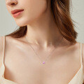 S925 Sterling Silver Zircon Necklace, Minimalist and Luxurious Pendant-0-1