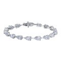 wholesale S925 silver new 5*8 full diamond pear-shaped bracelet, fashionable and elegant, ins influencer style, dropshipping-0-4
