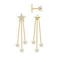Sterling Silver Ear Hooks with Zircon and Pink Diamond, Clearance Sale with Free Shipping-0-18