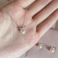 wholesale S925 Sterling Silver Sweet Little Fairy Bow Pearl Shell Pearl Necklace, Small and Minimalist Ins Fresh Style Collarbone Chain-0-2
