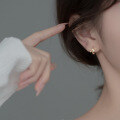 wholesale Sterling Silver Summer Minimalist Bow Ear Studs Short Korean Style Line Small Fresh Earrings M00183-0-3