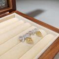 wholesale S925 Sterling Silver Earrings for Women, Ins Style, Minimalist, Korean, Easy to Match, Very Girly Yellow Diamond Ear Jewelry Wholesale-0-1