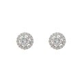 wholesale S925 Sterling Silver Maker's Minimalist Sunflower Full Diamond Stud Earrings for Women, Luxurious and Elegant, Fashionable and Unique-0-4