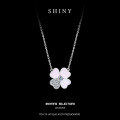 S925 Silver Cross Pendant Necklace with Shell, Moissanite, and Openwork Design-0-4