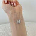 wholesale S925 sterling silver INS-style new women's necklace, exquisitely designed with a four-leaf clover and heart motif, versatile and elegant-0-0