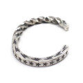 wholesale S925 Silver Twisted Star Thai Silver Retro Bracelet, Individual Literary Fashion Accessory, Niche Elegant Bangle-0-4