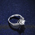Sterling Silver Moissanite Heart-Shaped Ring for Women-0-1