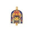 wholesale S925 ancient silver gold-plated enamel cloisonné Green Tara and Palden Lhamo pendant necklace DIY accessory-0-4