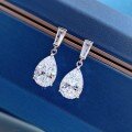 wholesale Metal Material S925 Sterling Silver, Zhu Zhifan Jewelry New Drop Pear-shaped Stud Earrings Simulated Diamond Earrings Hot Selling Export Style-0-1