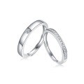 wholesale Adjustable live opening new moissanite ring, 925 silver, does not fade, popular live-streaming wedding couple's ring-0-4
