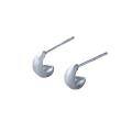 wholesale S925 Sterling Silver Brushed C-shaped Ear Studs, Minimalist and, Elegant and Women's Ear Jewelry M04599-0-4