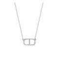 wholesale Sterling Silver S999 Maker Minimalist Japanese Character Diamond-Embellished Letter CD Necklace for Women, High-End Niche Design Delicate Collarbone-0-4
