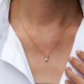 14K Gold Plated 925 Sterling Silver Full Pavé Moissanite Butterfly Bow Pendant Necklace-0-1