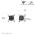 wholesale S925 Sterling Silver Casual Minimalist Black Zircon Inlaid Stud Earrings, Understated And Elegant Fashion Jewelry-0-5