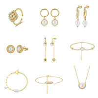 wholesale S925 Sterling Silver Baroque Natural Freshwater Pearl Earring Ear Studs, Factory Direct Sales-GPE122-14K 925 silver